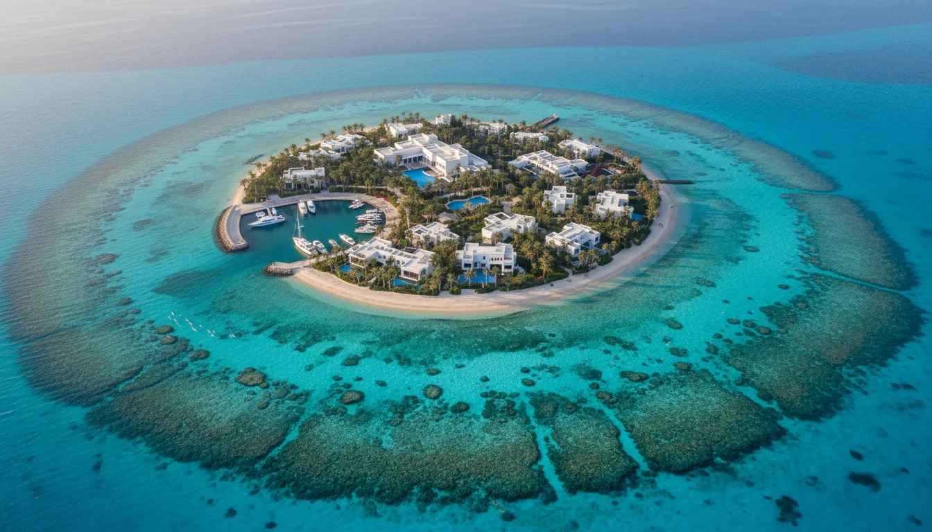 Luxury island resort on the Red Sea coast