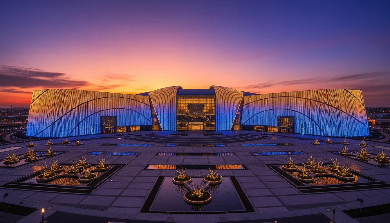 Architectural rendering of entertainment and theme park complex