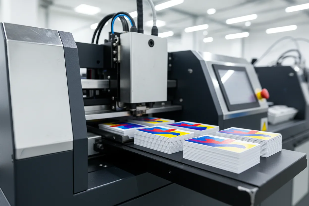 Custom keycard printing process with luxury finishes